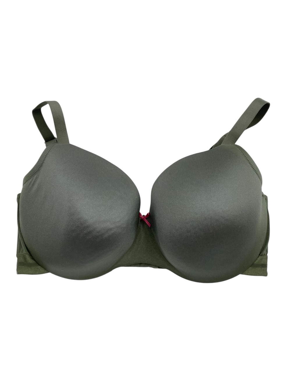 Cacique Women's Smooth Balconette Bra Size 38DDD Army Green Lace Strap Underwire